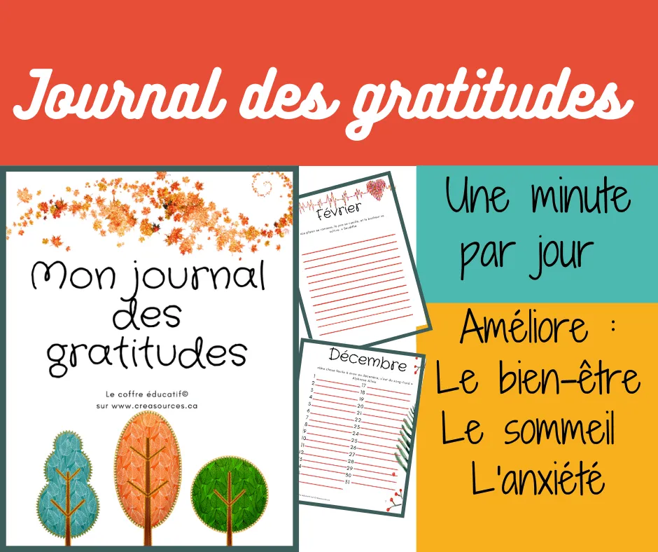 modèle de journal des gratitudes sur créasources