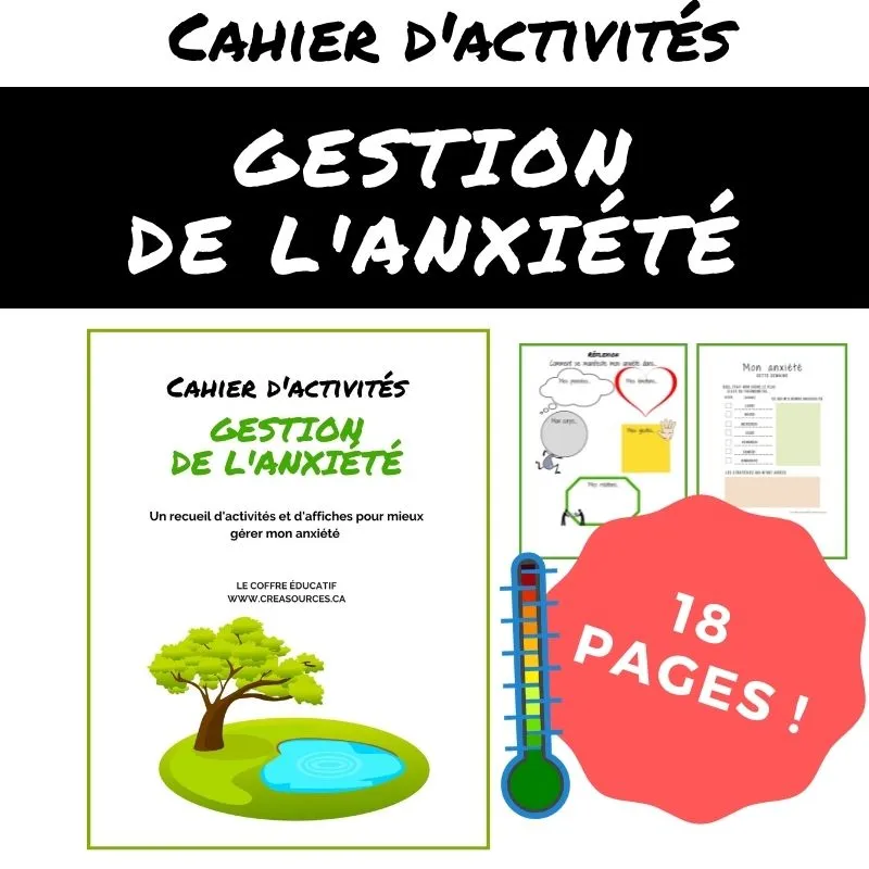 cahier d'activité à télécharger sur la gestion de l'anxiété