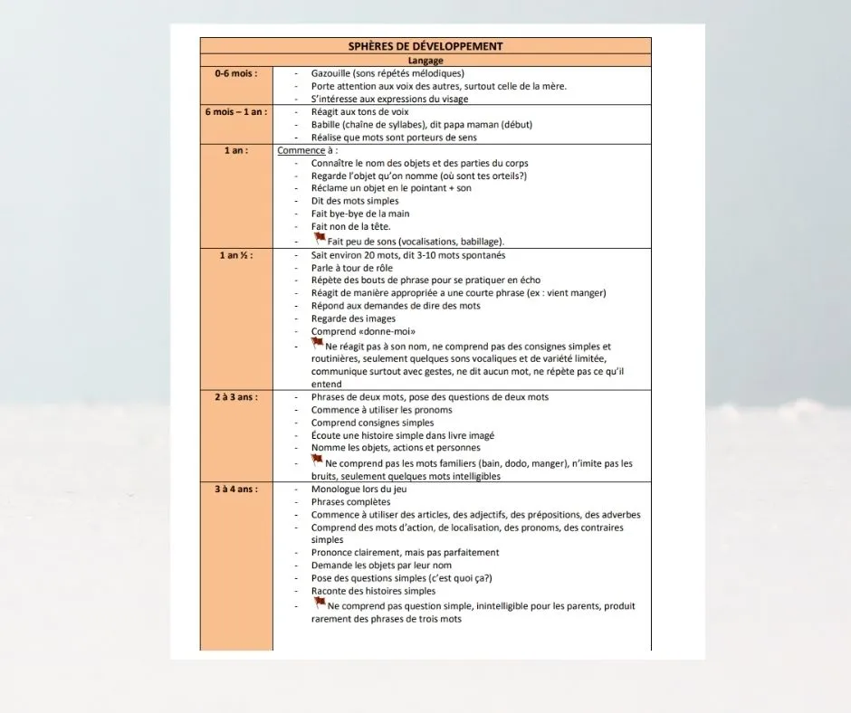 développement du langage chez l'enfant