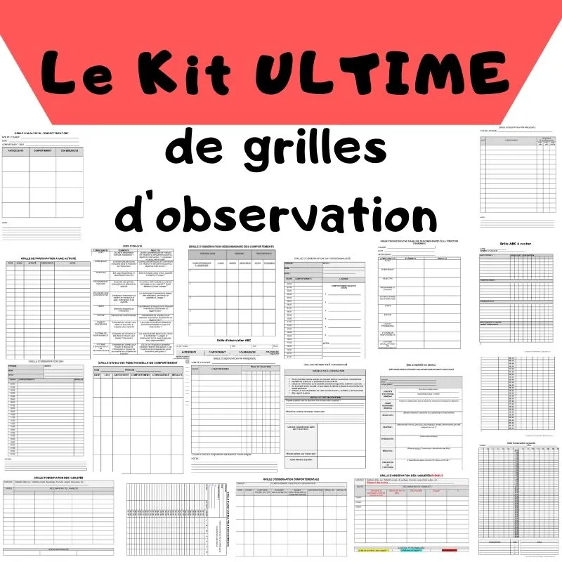 un ensemble complet de grilles d'observaton à télécharger