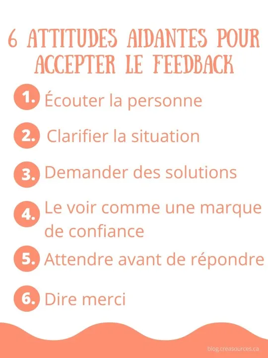 6 attitudes pour accepter le feedback
