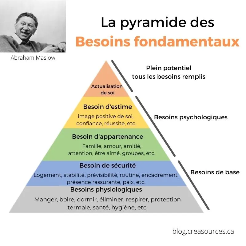 pyramide des besoins fondamentaux selon maslow