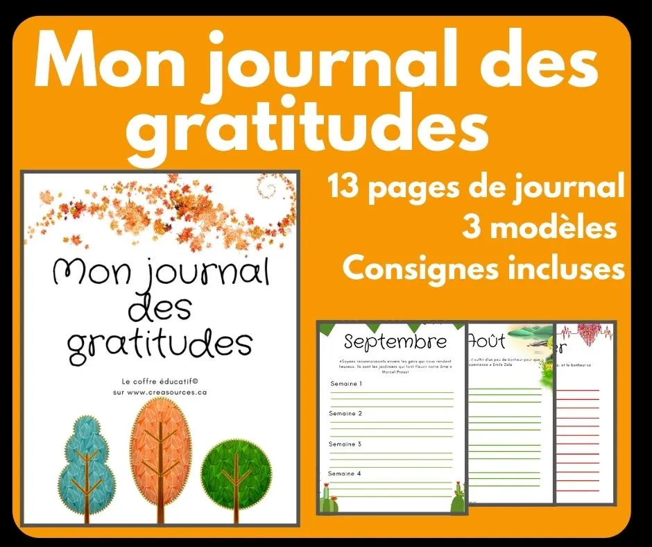 journal des gratitude à télécharger sur creasources