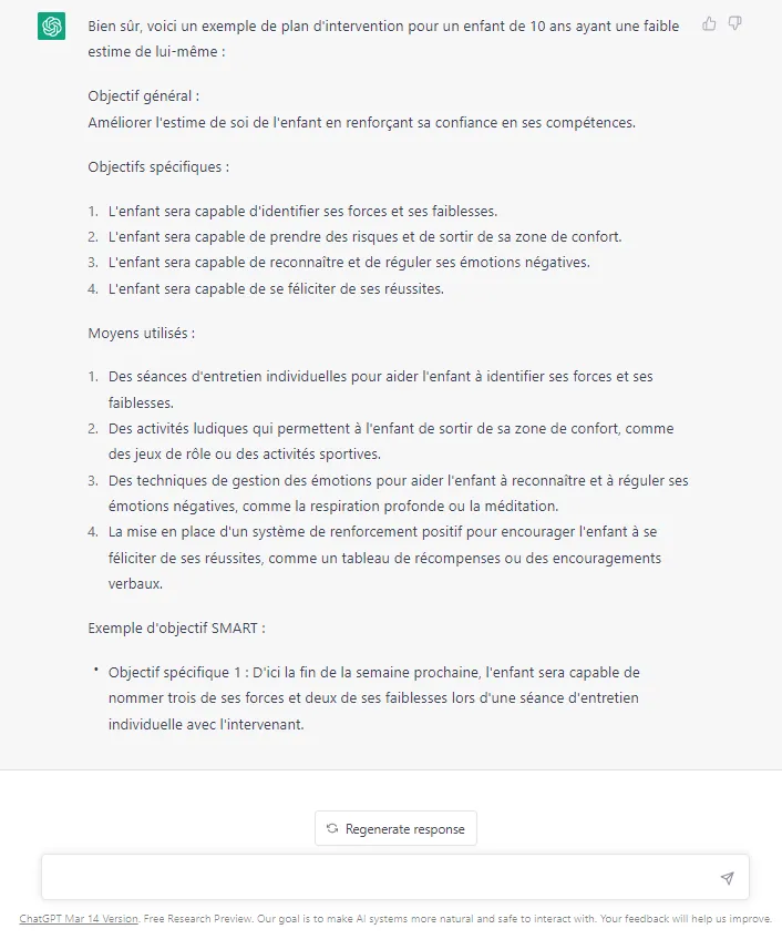 plan dintervention genere par chat GPT
