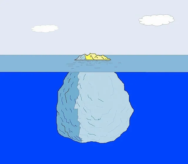 90% de l'iceberg est sous l'eau